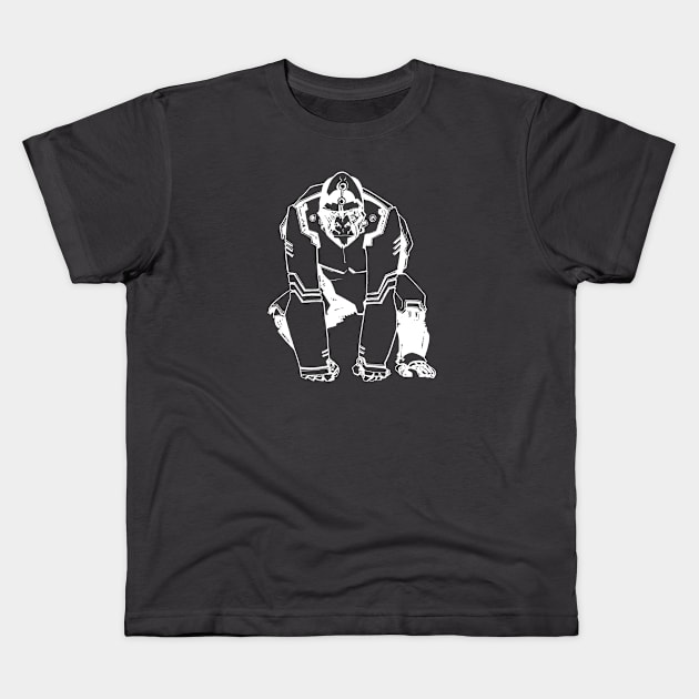 GorillaTron Kids T-Shirt by WhiskeyMech